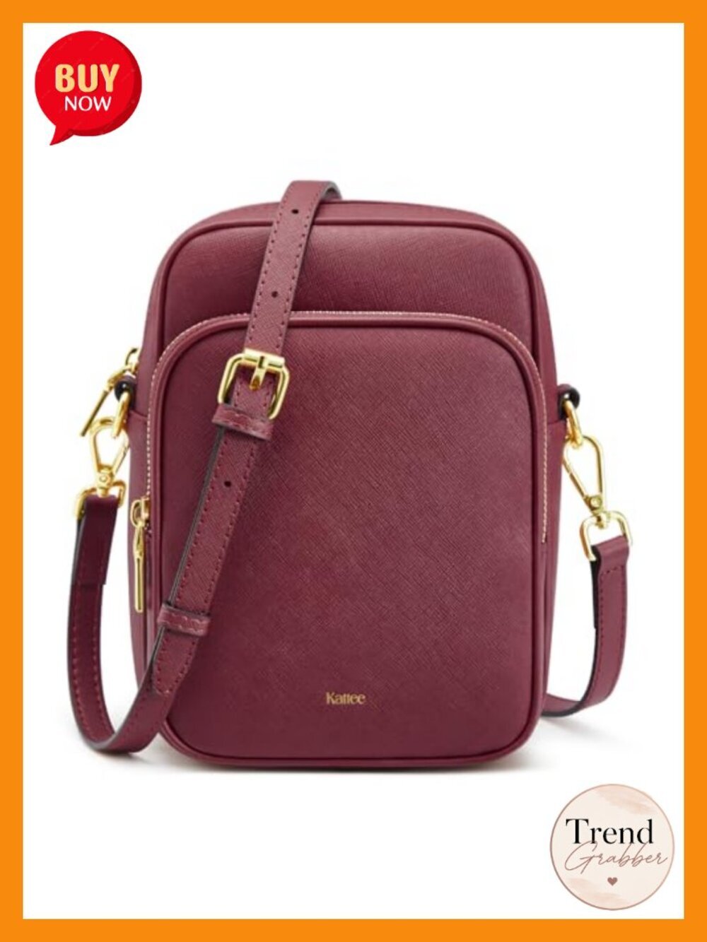 Leather Crossbody Bag for Women - Genuine Leather Shoulder Bag with Multiple